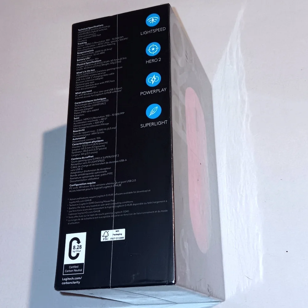 Logitech G Pro X Pink Wireless Gaming Mouse